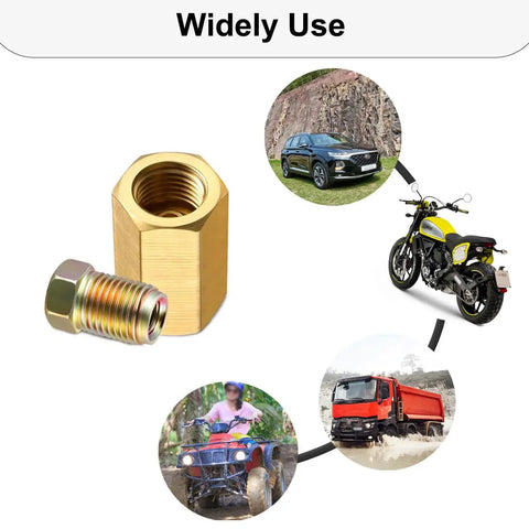 Heavy Duty Brake Line Fittings Kit For 3/16 Inch Tube With 5 Inverted Flare Unions And 10 Nuts, 3/8-24 Threads, Rustproof for vehicles