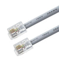 RJ9 4P4C 4 Conductor Flat Telephone Extension Cable 7Ft 2 Pack With Gold Plated Contacts Flexible Flat Cord For Phones Fax Modems Easy Plug In Home Office Setup.