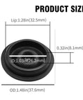 Bearing Buddy trailer hub dust cap, black rubber, 20-pack; inner diameter 1.03 in, outer diameter 1.48 in.