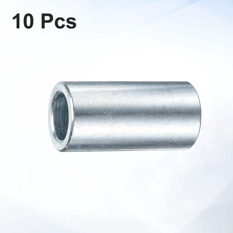 Galvanized Steel Spacers Ten Pack Heavy Duty Round Metal Spacers One Half Inch Bore Three Quarter Inch Outer Diameter One And A Half Inch Length Unthreaded Standoff Bushings Plain Finish For M12 Screws And Bolts, single spacer