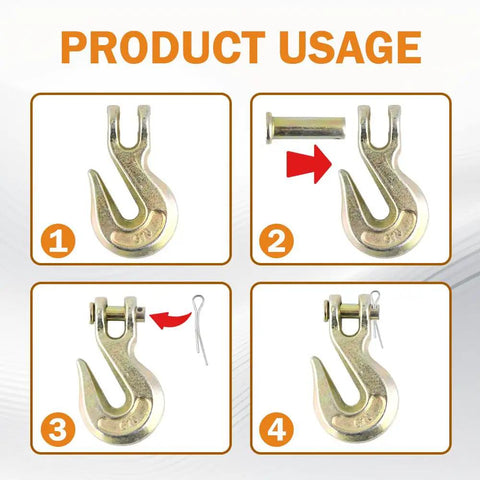 Heavy Duty Clevis Grab Hook 3/8 Inch Grade 70 Forged Steel Real Deal Workhorse Featuring 6600 Pounds Capacity installation steps.