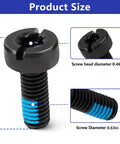 Two Pack Miter Saw Screw Replacement Kit Fits Dewalt Saws 1710 3660 3680 DHS716 DHS790 DWS715 Dws779 And Related Models Durable Metal Screws For Easy Quick Fix, shown with dimensions in inches.