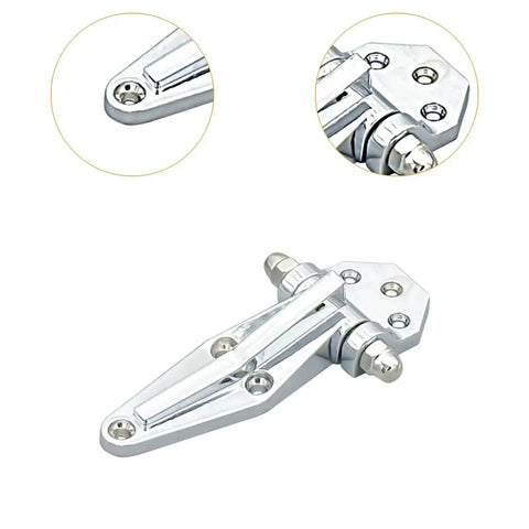 Heavy Duty Zinc Alloy Industrial Refrigerator Door Hinge detailed view, size 14.5 x 4.8 x 2.8 cm, designed for easy installation on coolers.