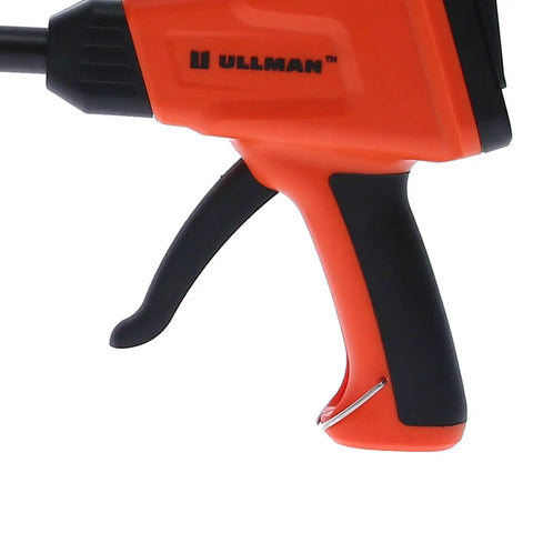Close-up of orange handle on Camera Assisted Retrieval Tool With 32 Inch Bendable Gooseneck Four Prong Claw Live 480P Video On LCD