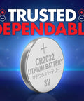 Pack Of 24 CR2032 Lithium 3V Coin Cell Batteries For Watches And Small Electronics shiny coin cell battery with engraved details