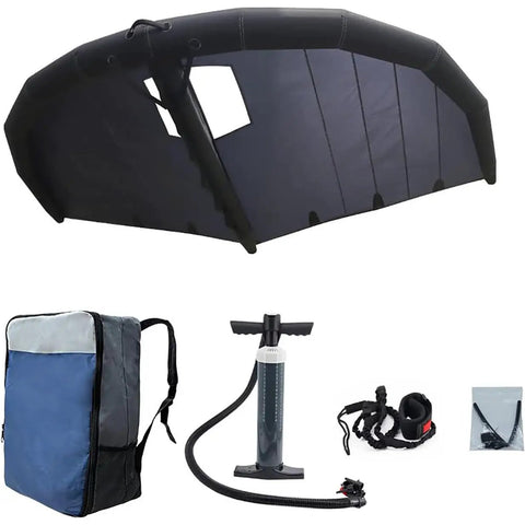 Inflatable Foil Wing Kite for Wind Wing Foiling and Kitesurfing with window, pump, and accessories