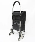 Heavy Duty 3 In 1 Shopping Cart Foldable Hand Truck With 6 Wheels and collapsible black bag