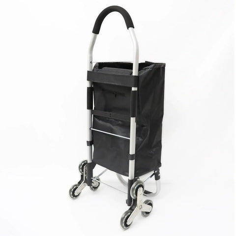 Heavy Duty 3 In 1 Shopping Cart Foldable Hand Truck With 6 Wheels and collapsible black bag