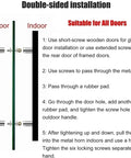 Heavy Duty Aluminum Door Push Pull Handle For Sliding Glass Doors Two Sided Entry Handle For Exterior And Interior Use 16 24 32 40 48 Inch Rust Resistant Solid Aluminum Construction installation chart with instructions