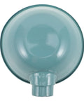 Heavy-Duty Round Machine Tool Lampshade With Protective Cover For Industrial Workbench Lighting, sky blue metal top view.