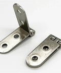Built Tough 180 Degree Foldable Hinge Set For Furniture And Marine Cabins, 270 Degree Dual Page Rotary Hinges, Metal Silver Finish