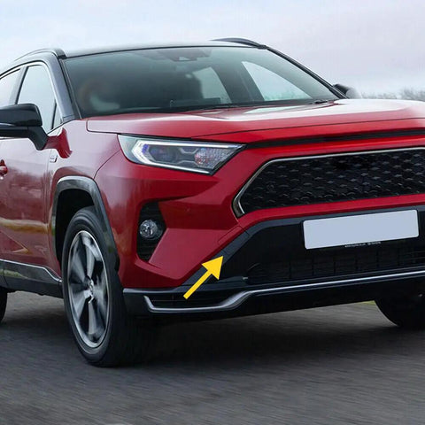 Toyota RAV4 upper front bumper with tow hook eye cover cap set for 2019 to 2023 LE texture black left and right eye cap pair 52438 0R901 52437 0R901 replacement plug and play