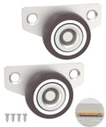 1.25 Inch Side Mount Caster Wheels Set Of 2 Low Profile Mini Casters With Silent Rolling For Small Furniture Drawers Cabinets Trays Storage Boxes No Scratch Floor Protection