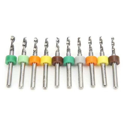 10Pcs Micro Twist Bit Set With Tungsten Steel Bits For PCB Repair And Circuit Board Engraving, straight handle drill bits