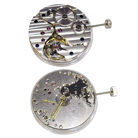 Hand Winding Mechanical Watch Movement 36.6mm 17 Jewels For 6497 ST3600 4.5mm Thick With Central Hours And Minutes And Small Seconds