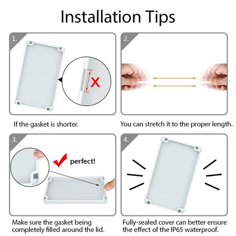 Hella Weatherproof Plastic Project Box With Ip65 Waterproof Grade For Diy Electronics And Pcb Mounting Solid Build Electrical Enclosure In Gray White 2 Pack Bundle installation tips for gasket adjustments.