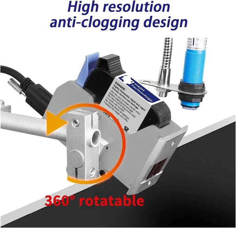 Smooth Operator Inline Industrial Inkjet Printer With Smart Touch Panel features a high-resolution anti-clogging design and rotatable head.