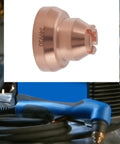 2 Pack Drag Shield Replacement 770799 249930 For Miller Spectrum 375 XTREME XT30 Torch And Spectrum 625 XTREME XT40 Plasma Cutter Built Tough Easy Install OEM Listed Upgrade copper drag shield close-up