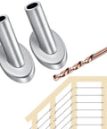 40 Pack 45 Degree T316 Marine Grade Stainless Steel Wood Post Protector Sleeves For One Eighth Inch Wire Rope Cable Railing With Free Drill Bit Beveled Angled Post Covers For Indoor Outdoor Decks