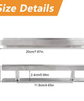 Stick On Adhesive Handles 2 Pack 200mm Stainless Steel Push Pull Cabinet Doors Wardrobe Barn Door Multipurpose Peel And Stick Easy Install For Kitchen Closet And Furniture Silver size details, 20cm handle