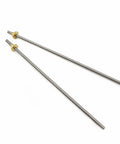 Heavy Duty Tr8X8 Lead Screw Plus T8 Brass Nut Bundle For Ender 3 3D Printer Z Axis showing two stainless steel screws with brass nuts.