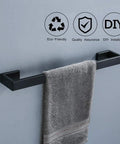 Black Stainless 4 Piece Bathroom Hardware Set With 16.5 Inch Towel Bar Wall Mounted Built To Last Tough As Nails No Rust SUS304 Stainless Steel