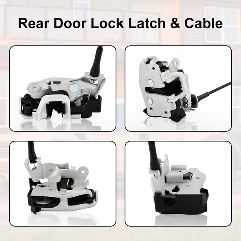 Ford F150 Left Side Door Rear Lock Latch Actuator Cable Assembly Set Upper And Lower For 2004 2008 Extended Cab