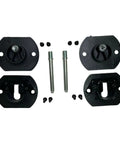 Furniture Connector Pin Style Replacement Set, Easy To Install, 2 Pack, Six Pins Total For Cabinets And Drawers, black and metal parts