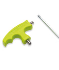 Rollerblade Bladetool Pro inline skate tool, lime green plastic body with metal fittings and included Allen wrench.