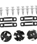 50 Pack Tough As Nails Manganese Steel Furniture Connectors Lock Down Cabinets And Wardrobes With Invisible Hardware Zero Wiggle Room Super Tight Assembly Heavy Duty Desk Brackets In Matte Black, featuring cam locks and brackets.