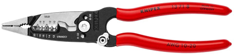 Five Piece Core Pliers Set With Tool Roll For Precision Gripping, Cutting, And Bending, wire stripper with red handles