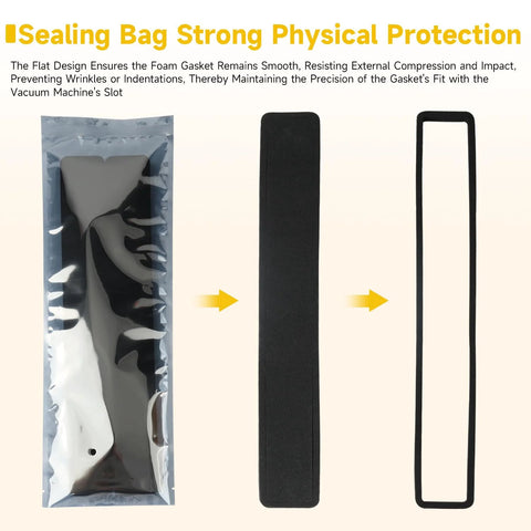 LEYURISE 2-pack vacuum sealer foam gaskets in black; for FoodSaver FM2000/2010/2100/3600/GM2050/GM2150/VS0150