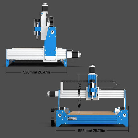 ProVerXL 4030 CNC Router For Wood Metal Acrylic MDF Carving And Engraving 3 Axis Milling Machine with measurements