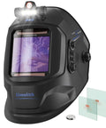 Pro Grade Auto Darkening Welding Helmet With Light Large 3.94 By 3.66 Inch View Four Arc Sensors True Color Optics helmet with accessories