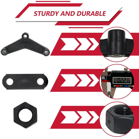 Soaring Trailer Shackle Kit For Tandem Axle Trailers with equalizers, straps, nuts, sturdy and durable materials shown.