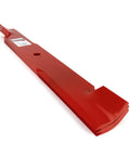 Three Hi Lift Sixty Inch Deck Blades For Zero Turn Mowers Fits ZT CZT Maverick Pup Replacement Blades, red color, angled view
