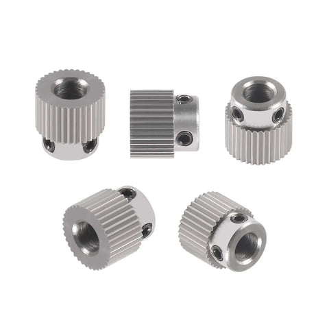 Stainless Steel Extruder Drive Gear Set 36 Teeth, Five Gears with Wrench for Ender 3 Series and CR10 Line, Durable Easy Fit