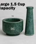 Heavy Granite Mortar And Pestle Set 3 Inch Bowl With One And A Half Cup Capacity For Grinding Spices Herbs And Garlic Make Fresh Guacamole At Home Like A Pro Grind Like A Boss Manual Kitchen Grinder Stone with large 1.5 cup capacity