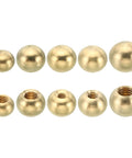 Brass Ball Finial Caps Set For Lighting, M3 M4 M5 M6 Threaded Nut Knobs, Decorative Lamp Cap Nuts, Gold Tone, 7.5mm 10mm 12mm Sizes