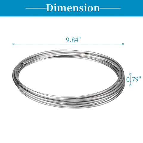 Stainless steel tubing coil, 3/16 in OD x 25 ft, 304 welded, Amazon brand