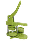 Awesome Premium Button Maker Machine Badge Press Kit Contains 100 Sets Panda Patterns And Supplies For DIY Crafts Gifts Keychains Bottle Openers For Beginners Making Custom Pins To Sell Online At Events Sharing Super Creativity. Green metal button press machine with handle