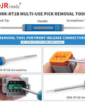 DRK-RT1B multi-use pick removal tool for connectors with hook and screwdriver tip, used for DT, DTM, DTP series