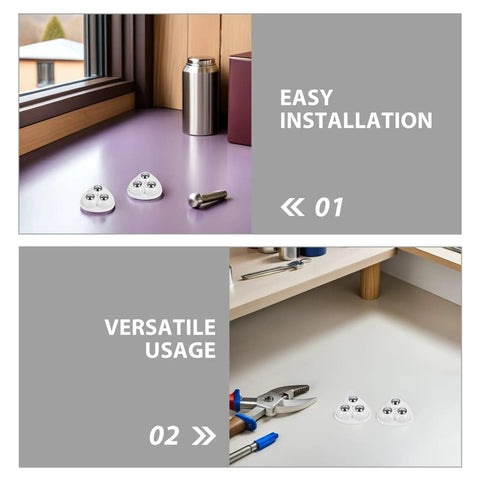 Hella Smooth Mini Stainless Steel Swivel Casters With Strong Adhesive Backing For Silent Furniture Cart Movement Wear Resistant Three Ball Bearing No Fuss Setup Pack Of Forty Eight Pieces on surfaces showing easy installation.