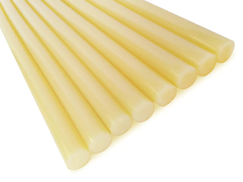 Industrial High Temp Hot Glue Sticks 10 Inch Light Amber for Packaging and Corrugated Box Bonding Quick Set 3 Second Compression Pro Grade Glue