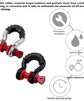 Close-up of Built Tough Rubber Shackle Isolators And Washers Kit For Three Quarter Inch Shackles, showing durability and anti-corrosion features.