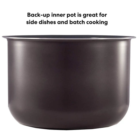 Ceramic Inner Pot For 6 Quart Multicookers, Nonstick Coated Interior with embossed text, ideal for batch cooking