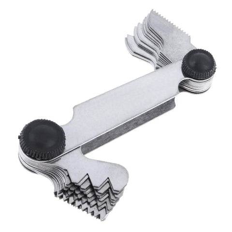 Metric Screw Pitch Gauge And 60 Degree Cutting Gauge Tool Stainless Steel Thread Gauge With Lock 0.25 To 6.0 mm Blade Range Super Handy For Quick And Accurate Thread Size Checks