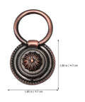5 Pack Round Vintage Cabinet Drawer Pull Handles With Red Bronze Finish Dope Vintage Look 47mm Diameter Single Hole Metal Knob Rings