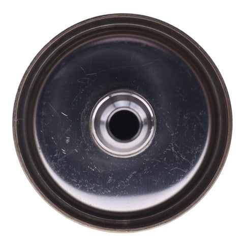 Top view of Inline Magnetic Transmission Power Steering Filter 3 Eighths Inch Hoses Universal Fit for Light Trucks and Cars Part 3810000 TF101M.