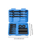 Inner Bearing Extractor Puller Tool Kit With Hardened 45 Steel Construction Includes Transport Case For Removing Housing Inner Race Bearings 9 To 23 Mm Without Hassle Performance A Game Changer For All Garage Or DIY Repair Job Getting Stuff Done, blue case